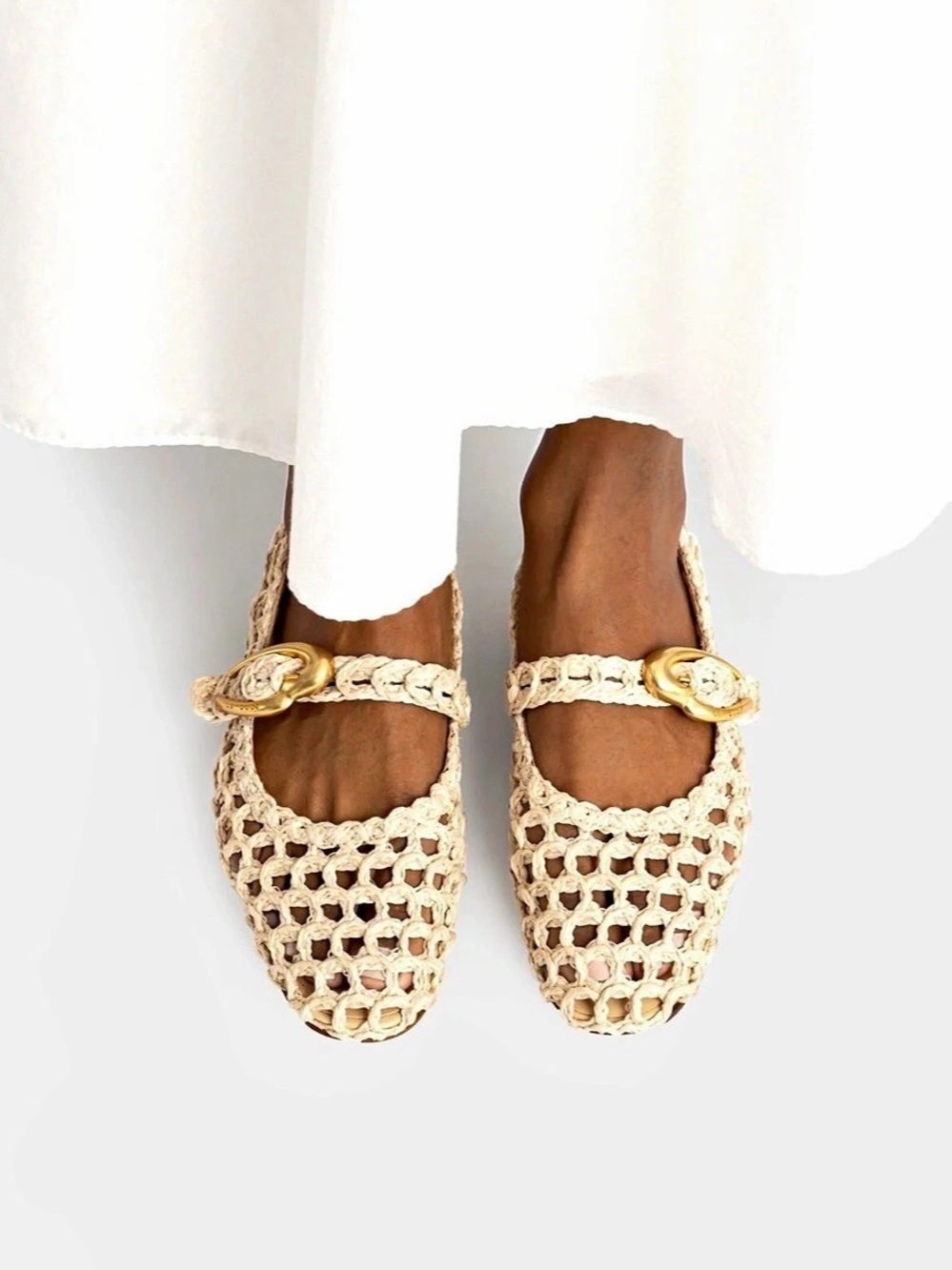 Larroudé Verona Macrame In Beige Embroidered Raffia